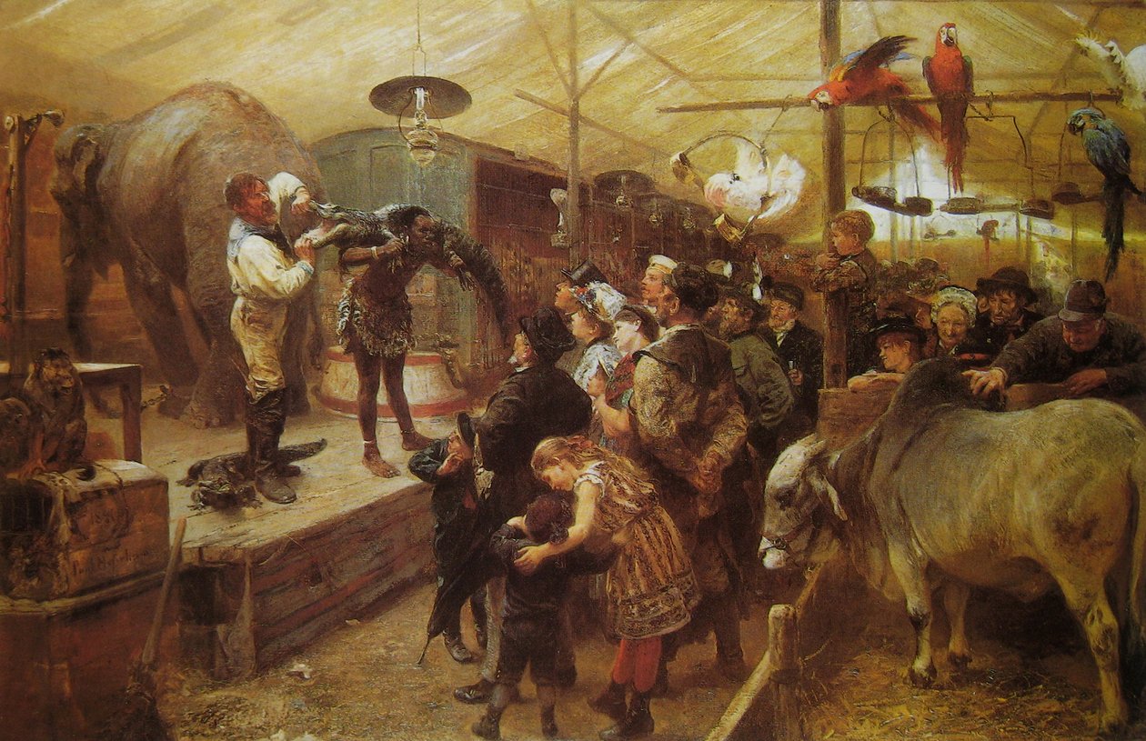 MenagerieIn der Tierbude tekijältä Paul Friedrich Meyerheim