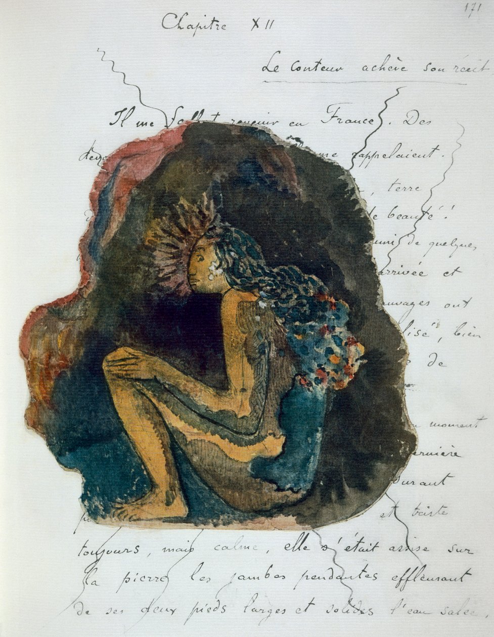 Alkuperäinen jumaluus, "Noa Noa, Voyage a Tahiti", julkaistu 1926 tekijältä Paul Gauguin