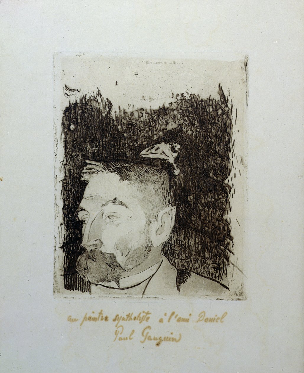 "Au Poete Synthetiste ..", Stephame Mallarmen (1848-1903) muotokuva tekijältä Paul Gauguin