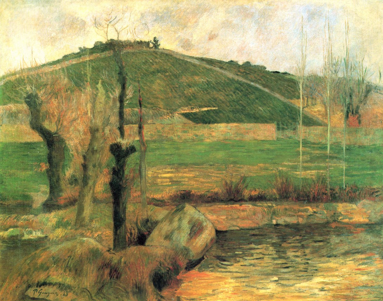 Blick auf den Sainte-Marguerite in der Umgebung von Pont-Aven tekijältä Paul Gauguin
