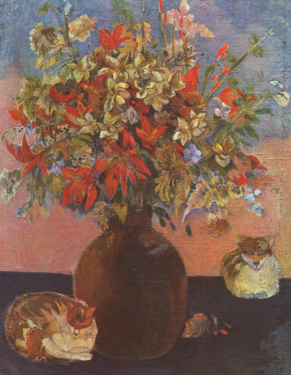 Blumen und Katzen tekijältä Paul Gauguin