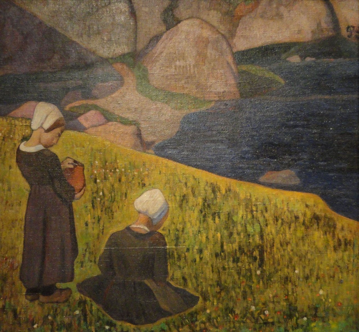 Bretonin naiset merenrannalla tekijältä Paul Gauguin