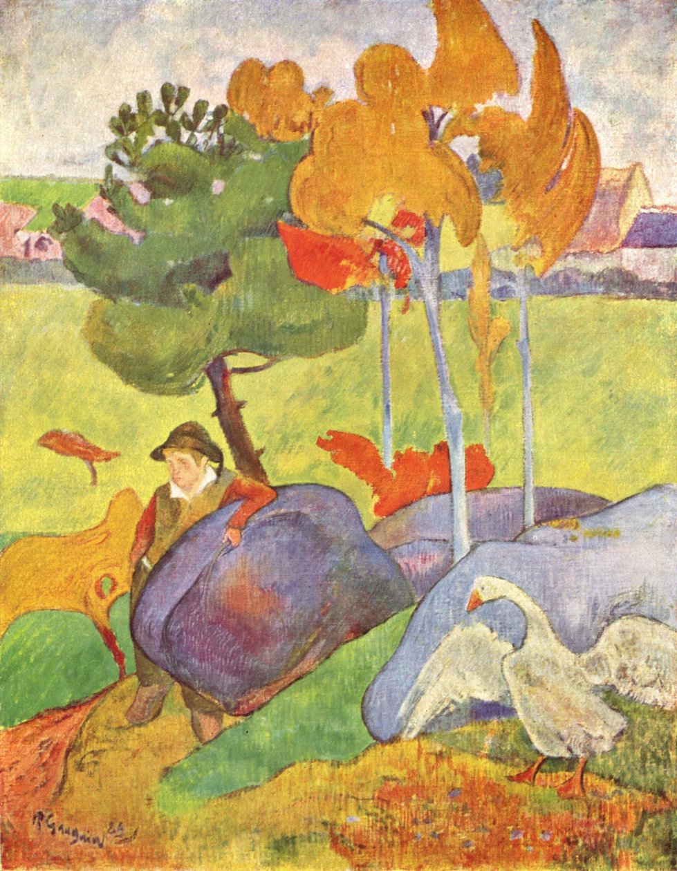 Bretonischer Gänsehirt tekijältä Paul Gauguin
