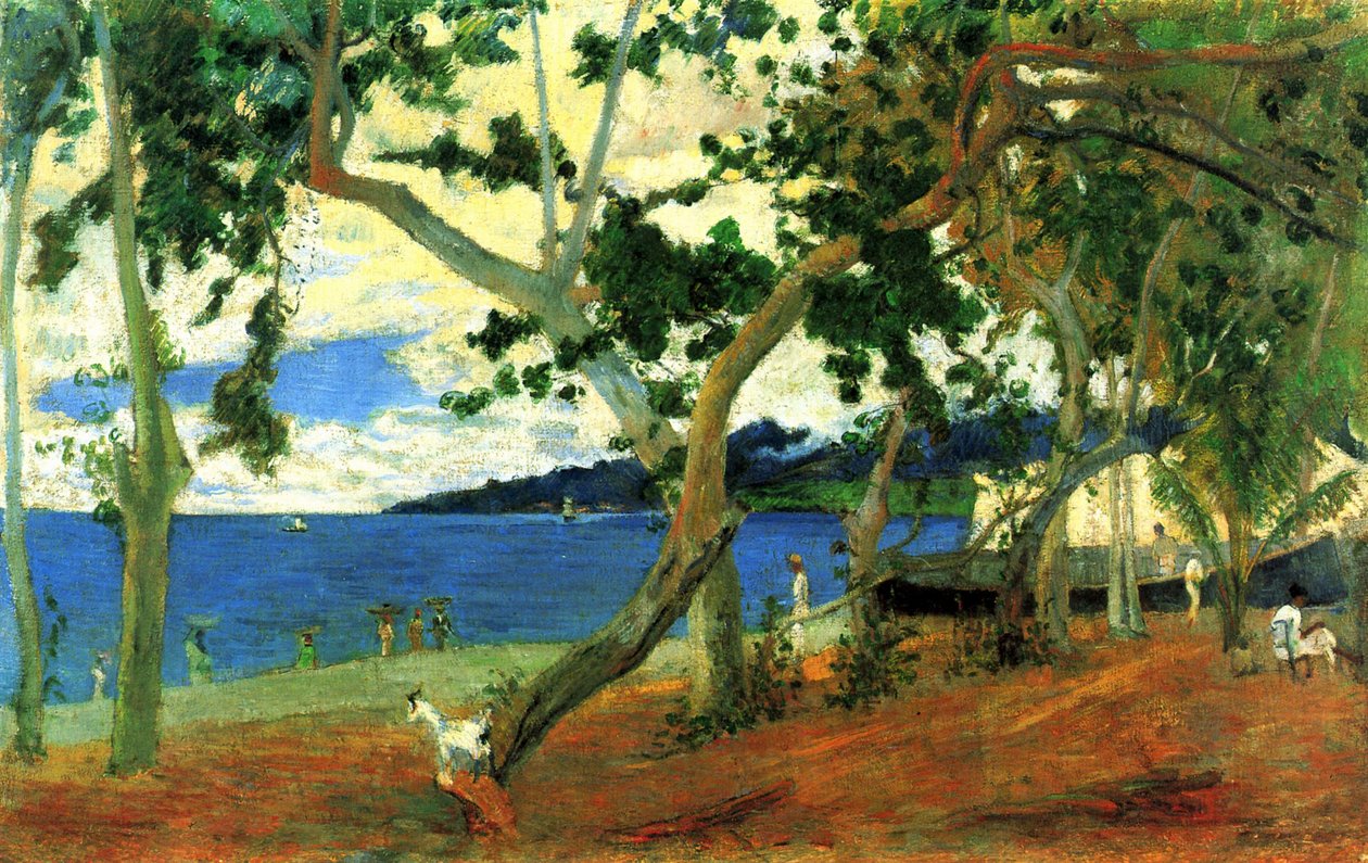 Meren rannalla, Martinique tekijältä Paul Gauguin