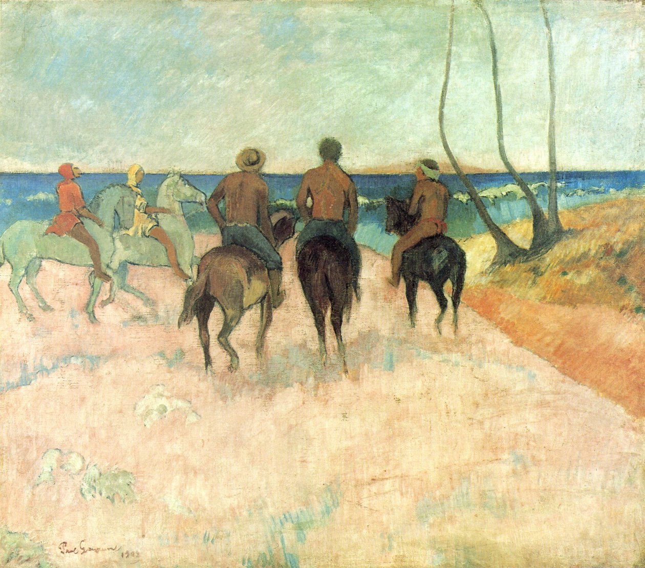 Cavaliers sur la plage tekijältä Paul Gauguin