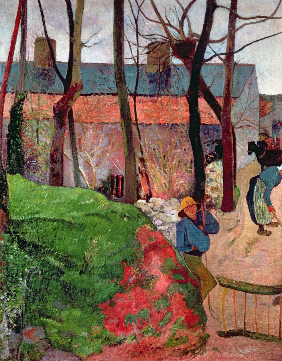 Mökki Le Pouldussa, 1890 tekijältä Paul Gauguin