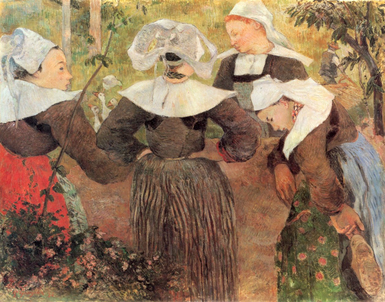 Der Tanz der vier Bretoninnen tekijältä Paul Gauguin