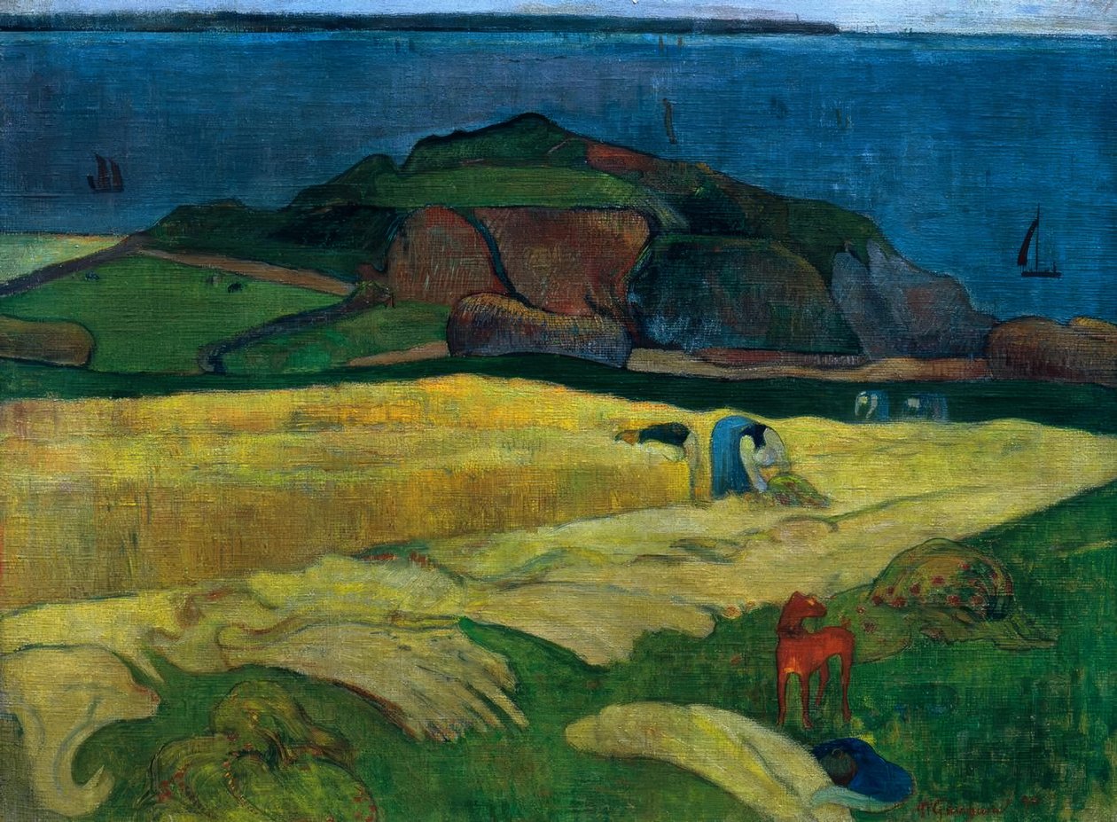 Die Ernte am Meer: Le Pouldu tekijältä Paul Gauguin