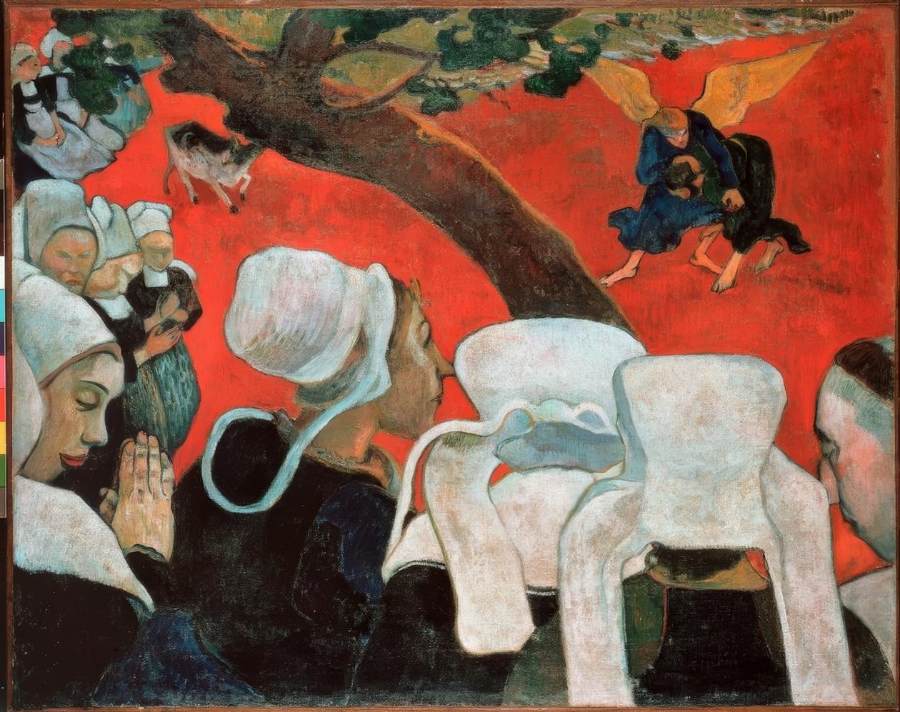 Die Vision nach der Predigt tai Der Kampf Jacobs mit dem E tekijältä Paul Gauguin
