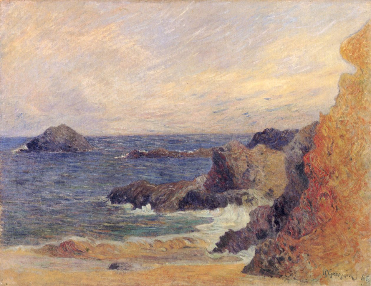 Felsige Meerküste tekijältä Paul Gauguin