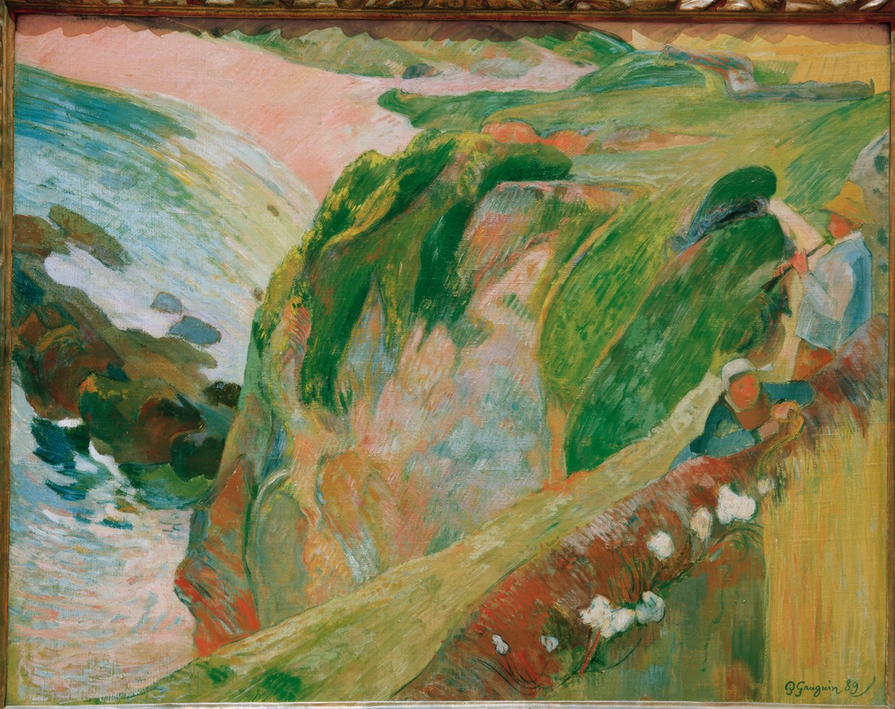 Hirtenflötenspieler auf den Klippen tekijältä Paul Gauguin