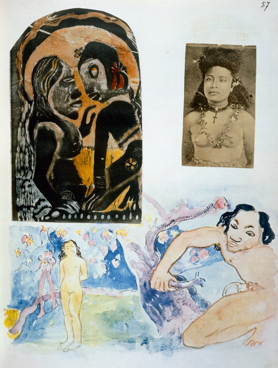 Kuvituksia teoksesta "Noa Noa, Voyage a Tahiti", julkaistu 1926 tekijältä Paul Gauguin