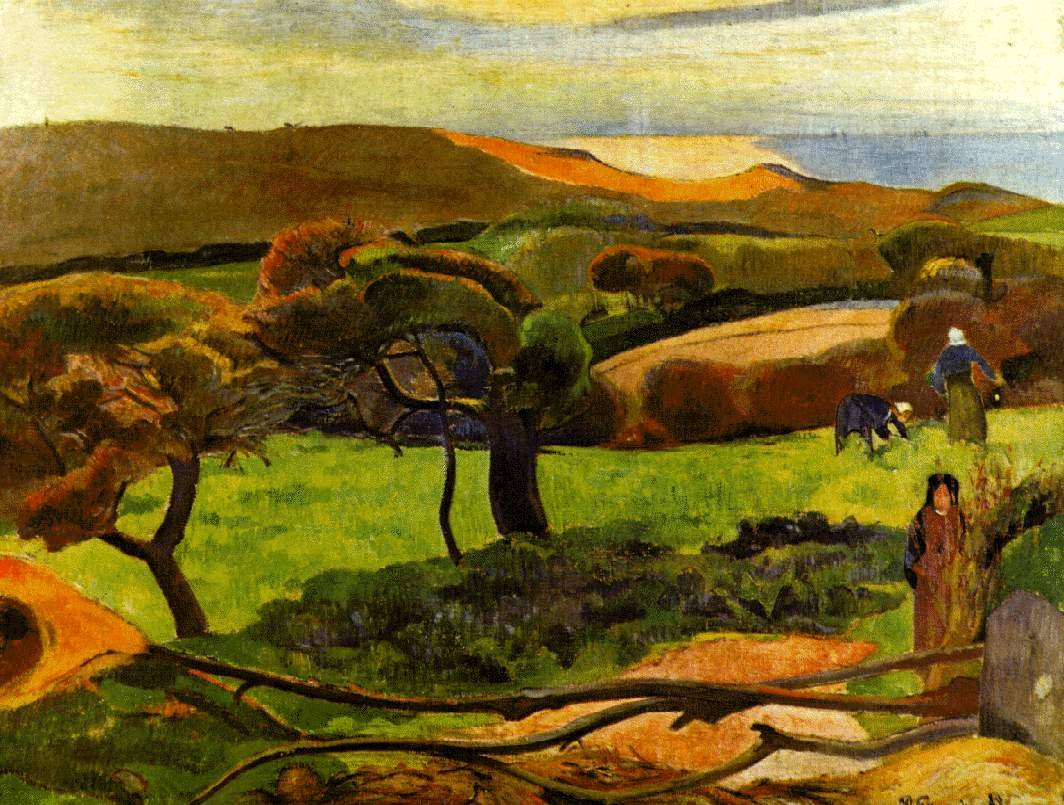 Maisema Bretagnesta tekijältä Paul Gauguin