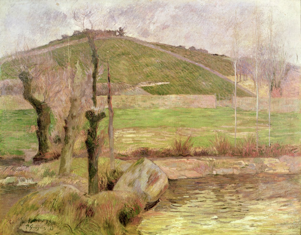 Maisema Pont-Avenin lähellä, 1888 tekijältä Paul Gauguin
