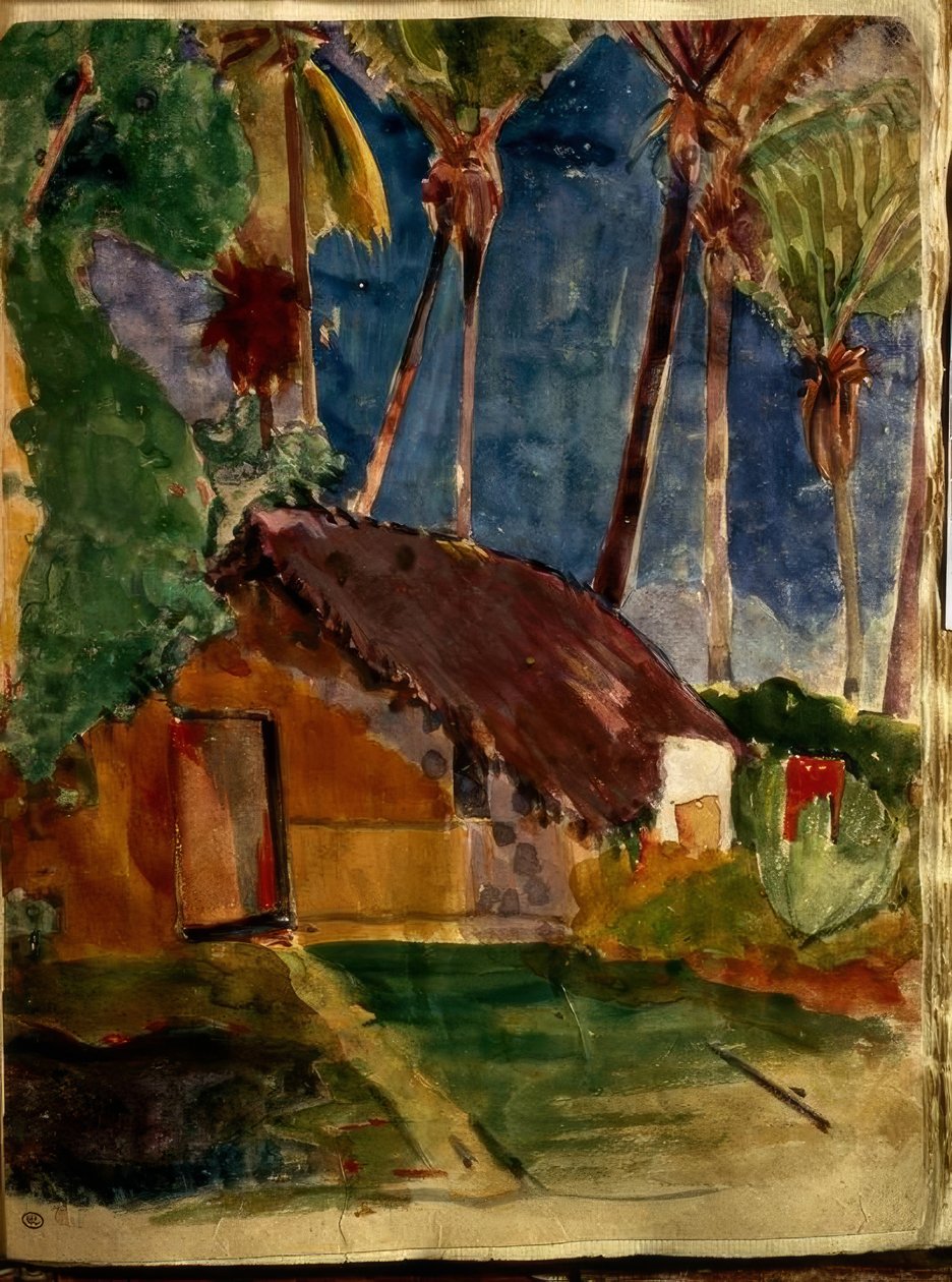 Landschaft auf Tahiti tekijältä Paul Gauguin