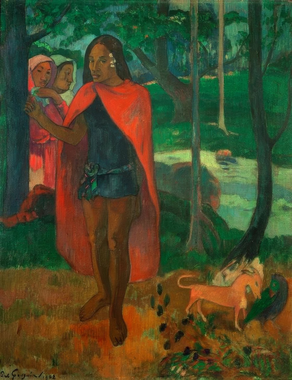 Le Sorcier d’Hiva Oa, ou Le Marquisien à la Cape Rouge tekijältä Paul Gauguin