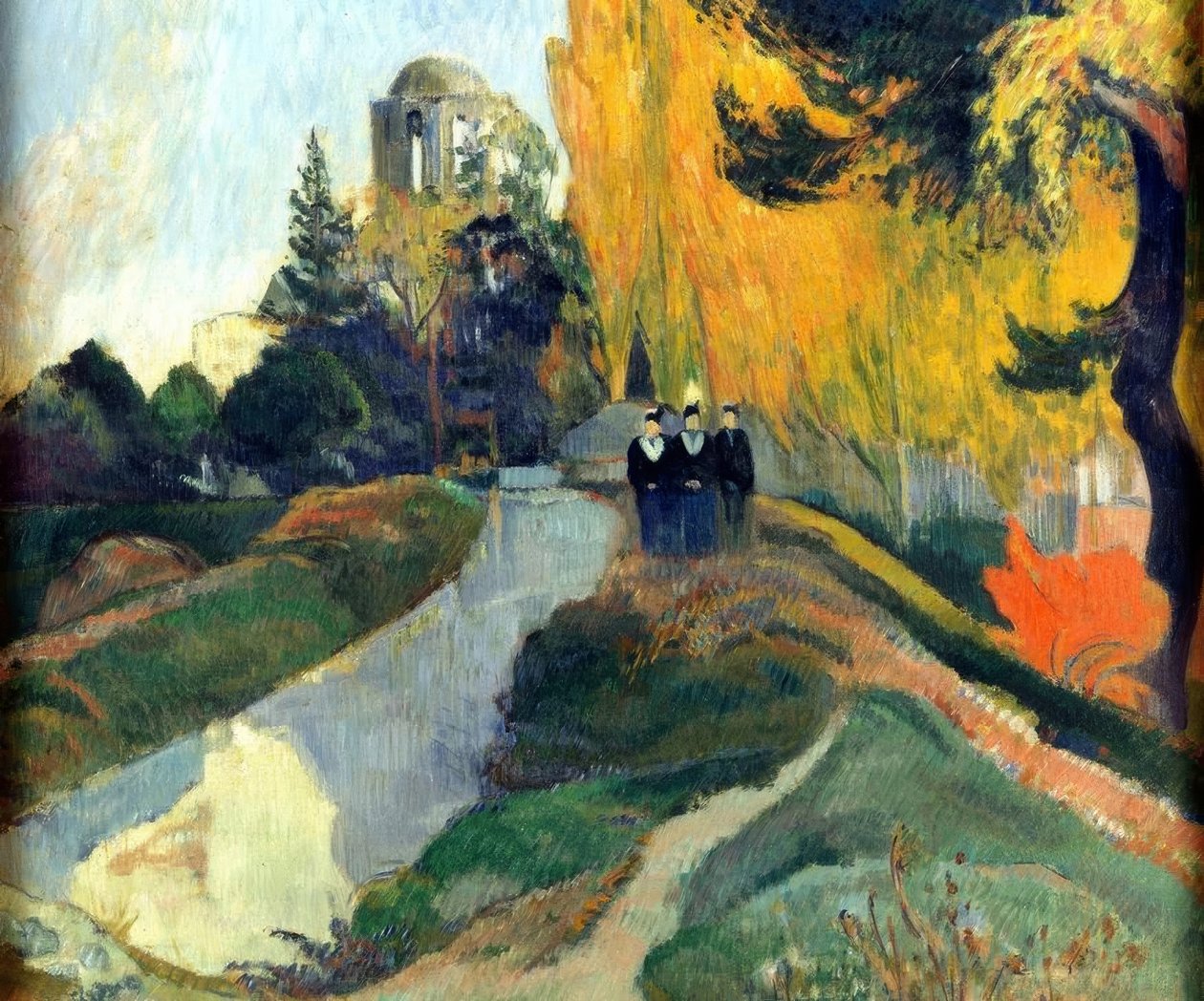 Les Alyscamps (Paysage ou Les Trois Grâces au temple de Vén tekijältä Paul Gauguin