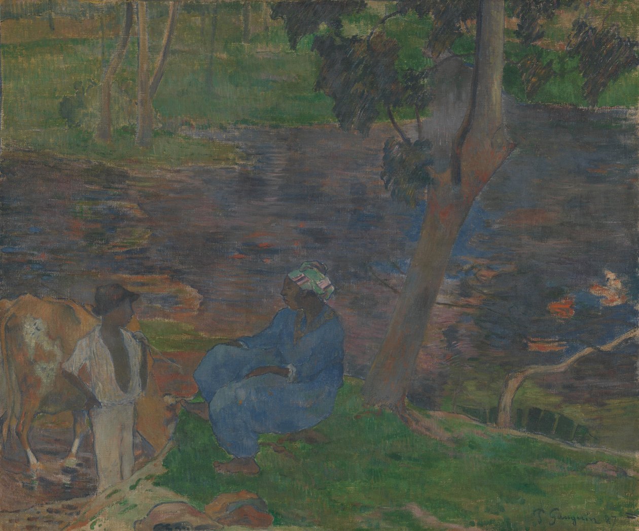 Martiniquen joen rannalla tekijältä Paul Gauguin