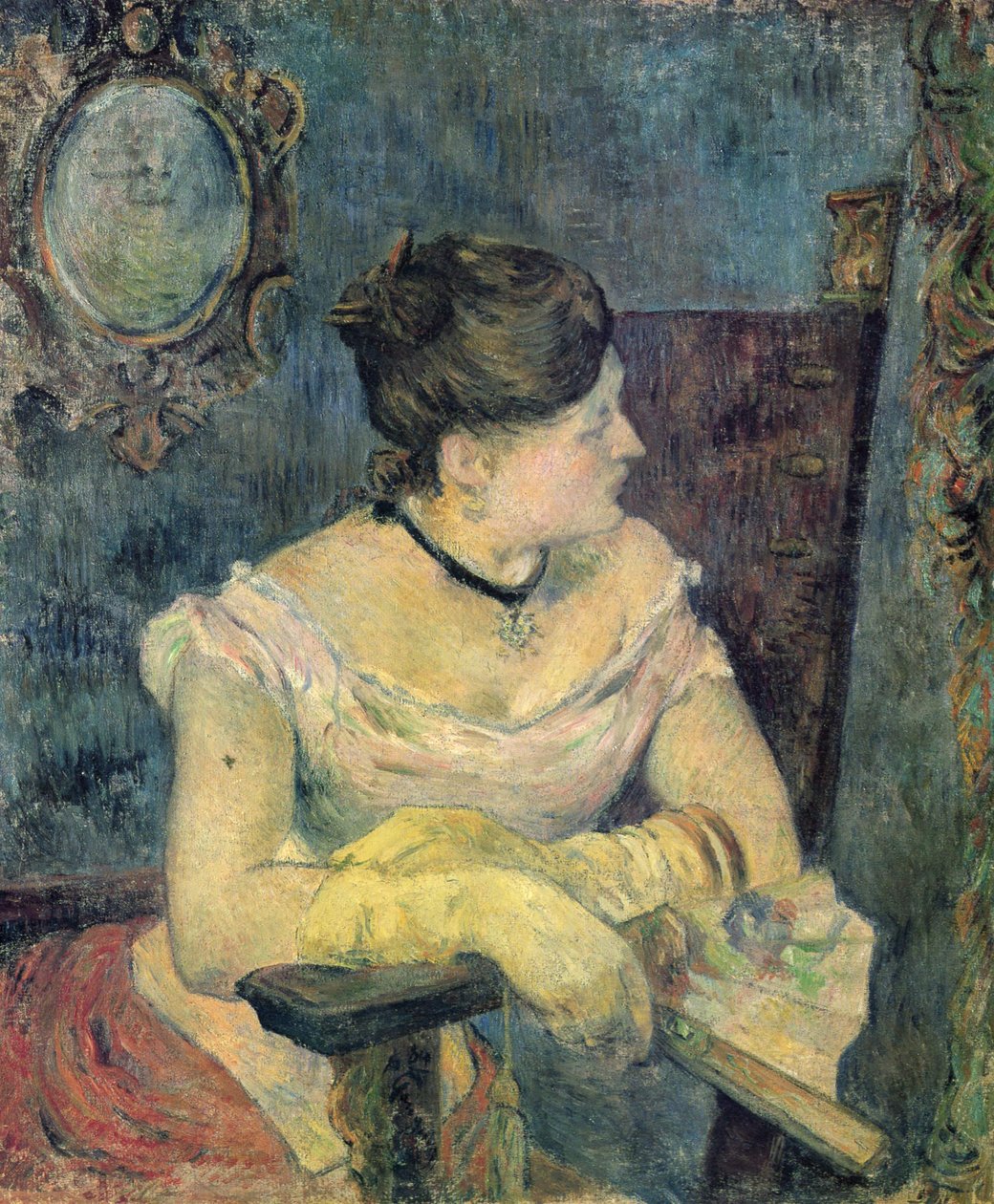 Porträt der Mme Gauguin im Abendkleid tekijältä Paul Gauguin