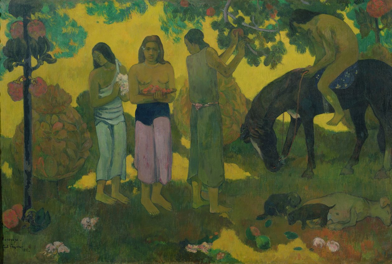Rupe Rupe (hedelmien keräily), 1899 tekijältä Paul Gauguin