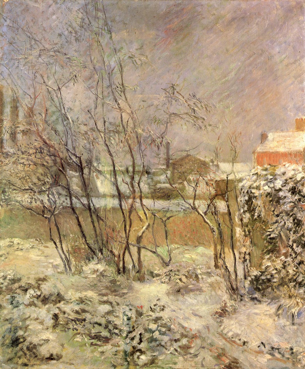 Schnee in der Rue Carcel tekijältä Paul Gauguin