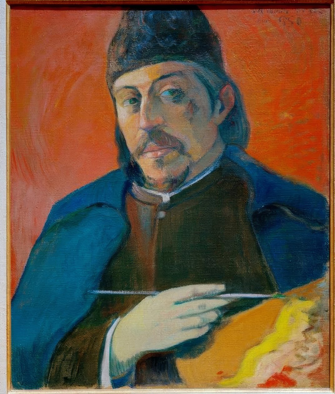 Selbstporträt mit Palette tekijältä Paul Gauguin