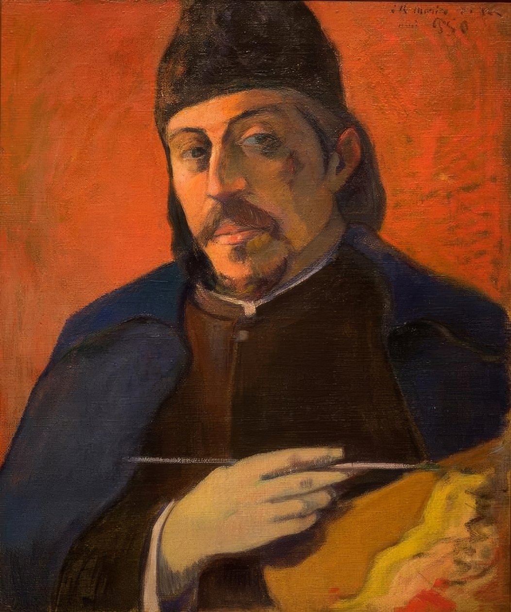 Selbstporträt mit Palette tekijältä Paul Gauguin
