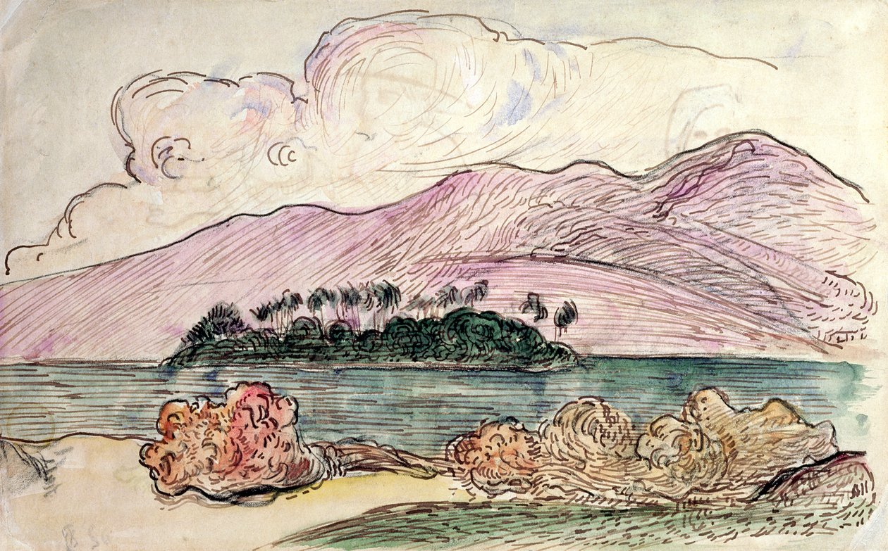 Tahitin maisema tekijältä Paul Gauguin