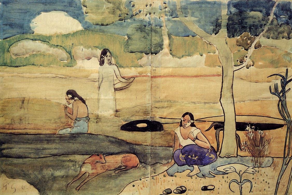 Tahitische Szene tekijältä Paul Gauguin