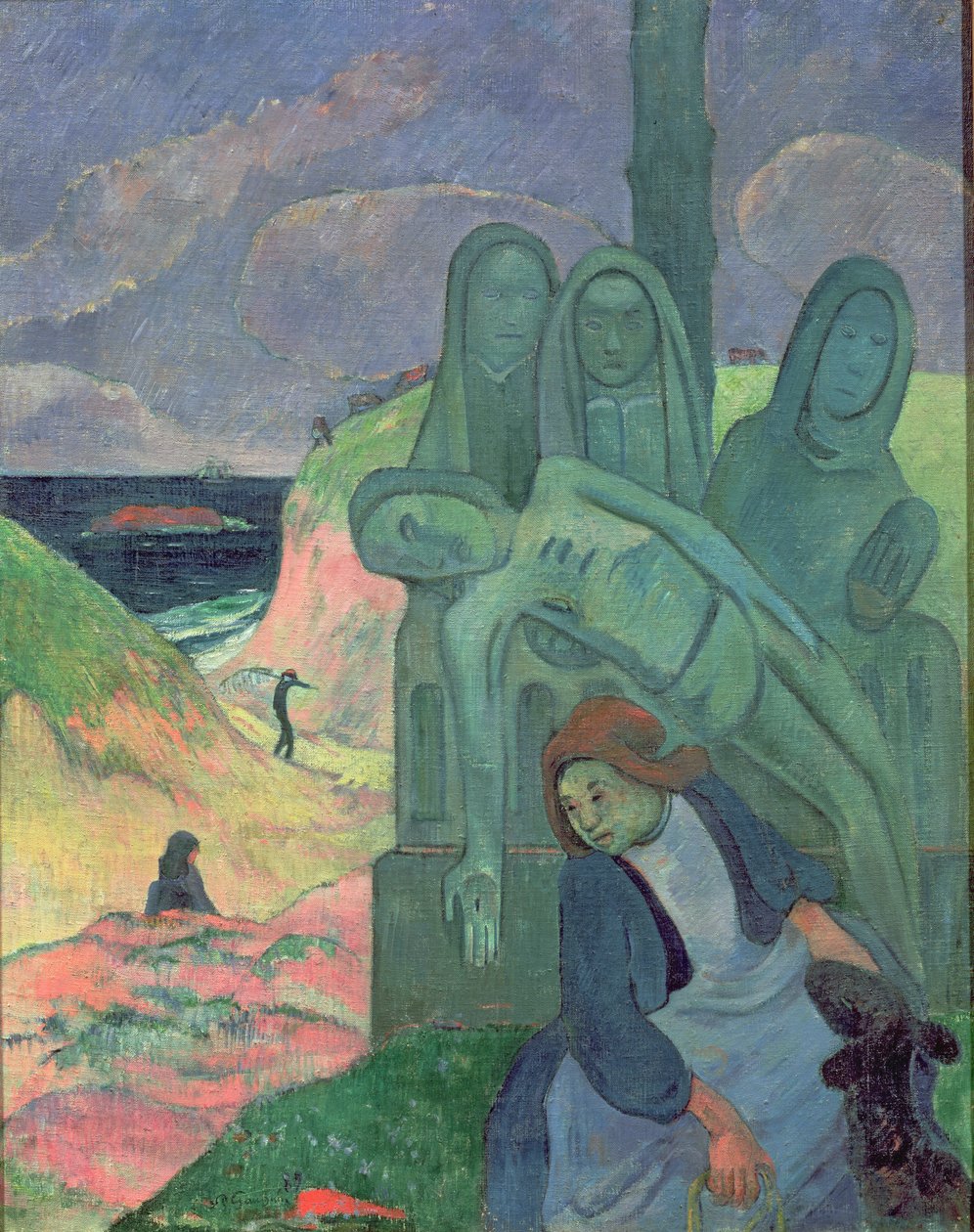 Vihreä Kristus (Bretonin Golgata) 1889 tekijältä Paul Gauguin
