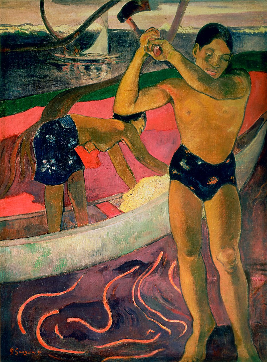 Mies kirveen kanssa, 1891 tekijältä Paul Gauguin