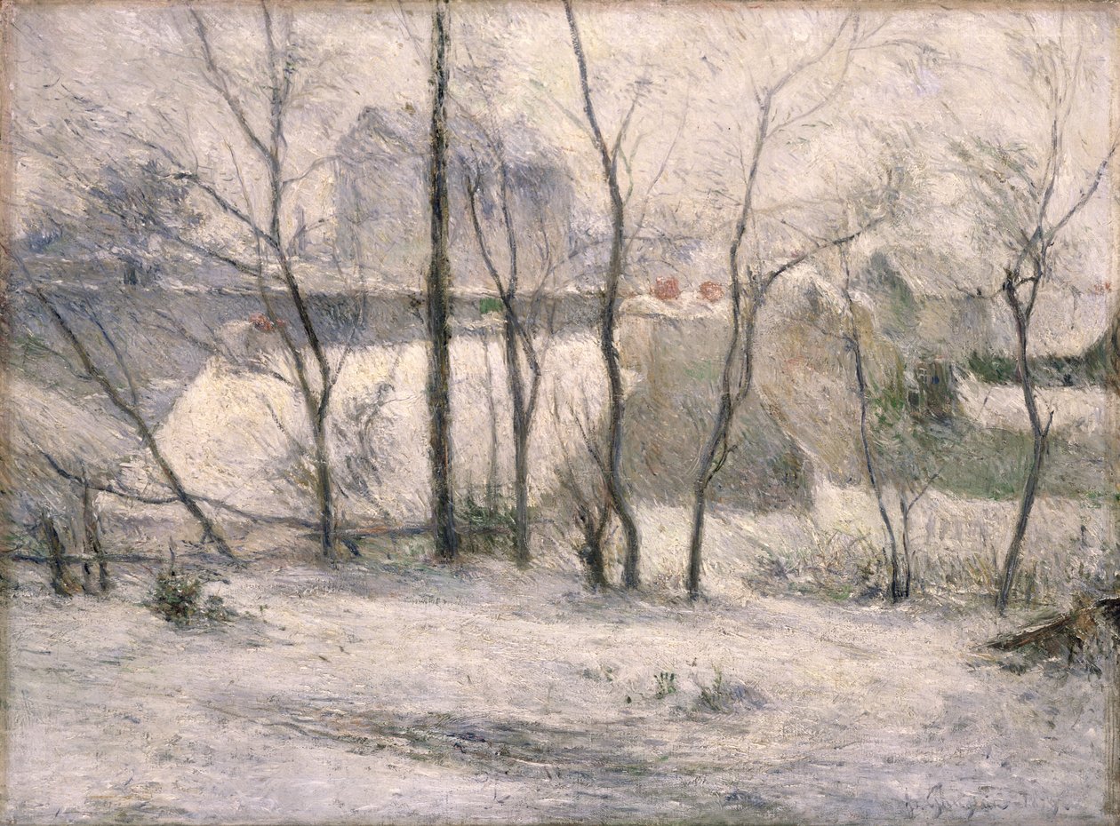 Talvimaisema, 1879 tekijältä Paul Gauguin