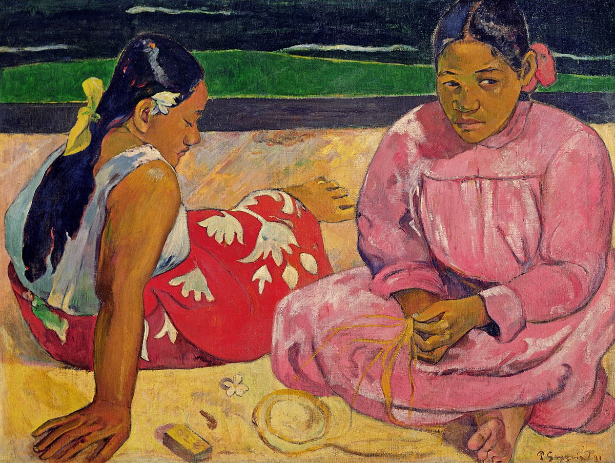 Tahitin naiset, On the Beach, 1891 tekijältä Paul Gauguin