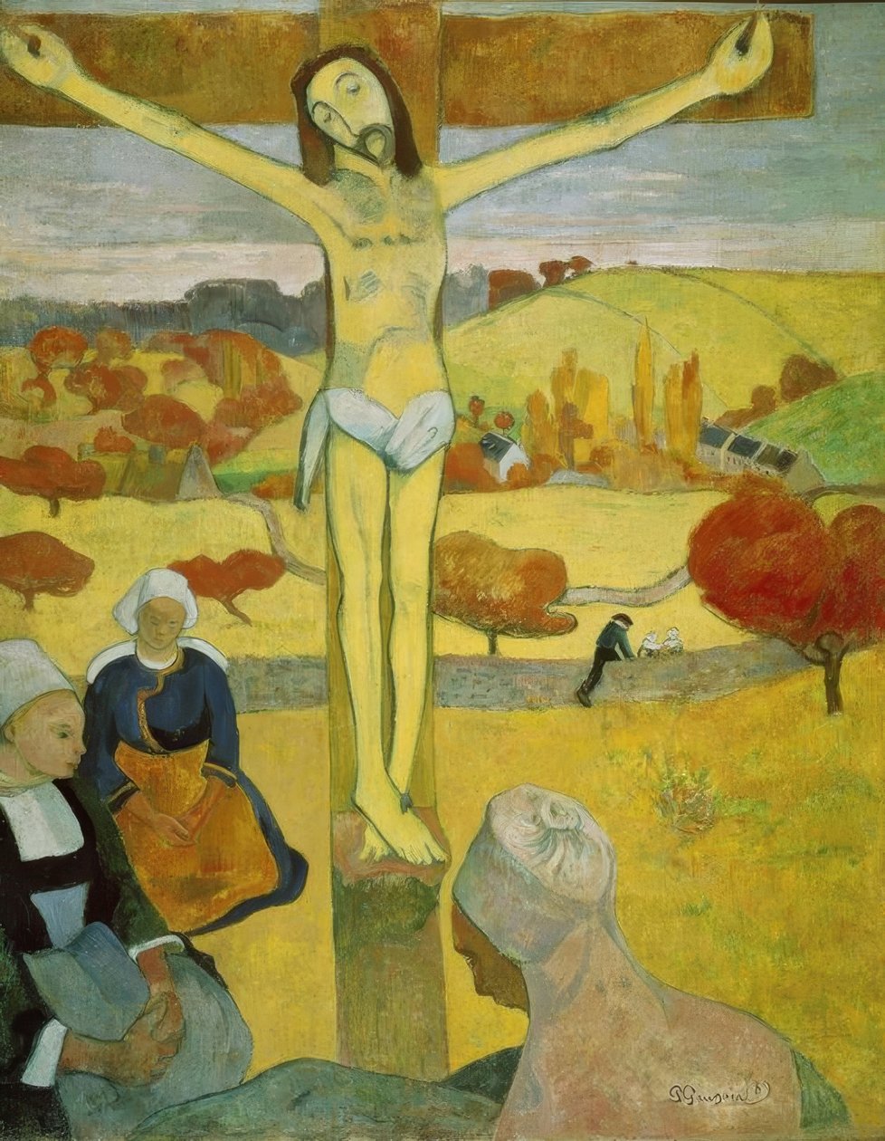 Keltainen Kristus – 1889 – 92 × 73 cm – öljy kankaalle. Käsittelijä: PAUL GAUGUIN. Auch bekannt als: CRISTO AMARILLO. Lage: ALBRIGHT-KNOX MUSEUM, NEW YORK tekijältä Paul Gauguin