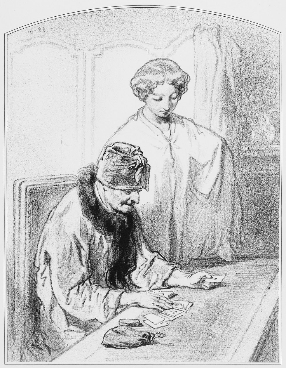 Menestys, levy 12 Les Toquadesista, 1858 tekijältä Paul Gavarni