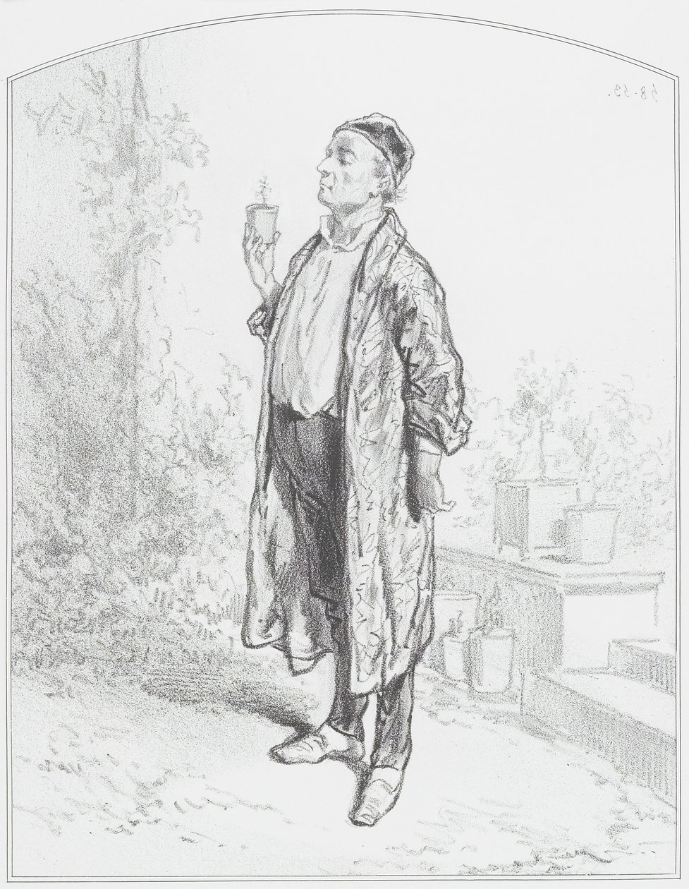 Le cineraria candidissima, levy 3 Les Toquadesista, 1858 tekijältä Paul Gavarni
