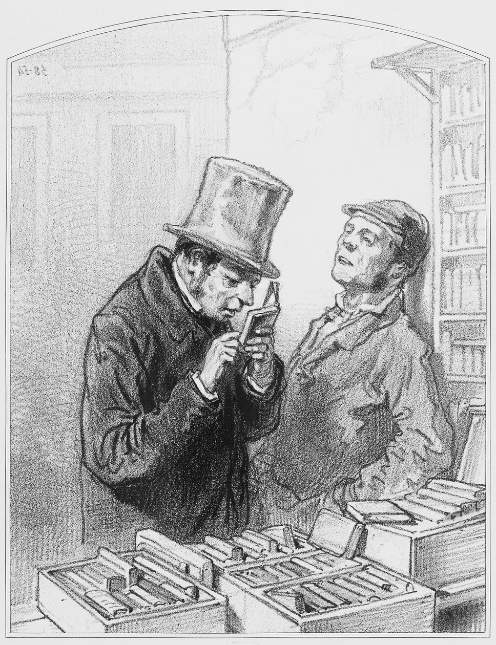 Princeps-painos, levy 8 Les Toquadesista, 1858 tekijältä Paul Gavarni