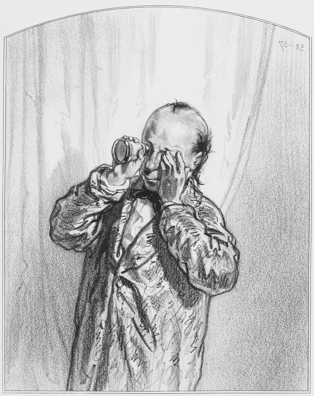 Naapurit, levy 9 Les Toquadesista, 1858 tekijältä Paul Gavarni