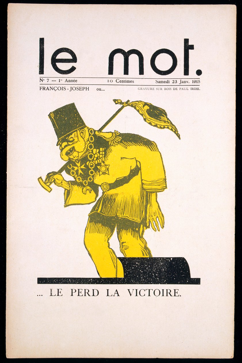 Le Motin etukansi, 23. tammikuuta 1915 (colou litho) tekijältä Paul Iribe