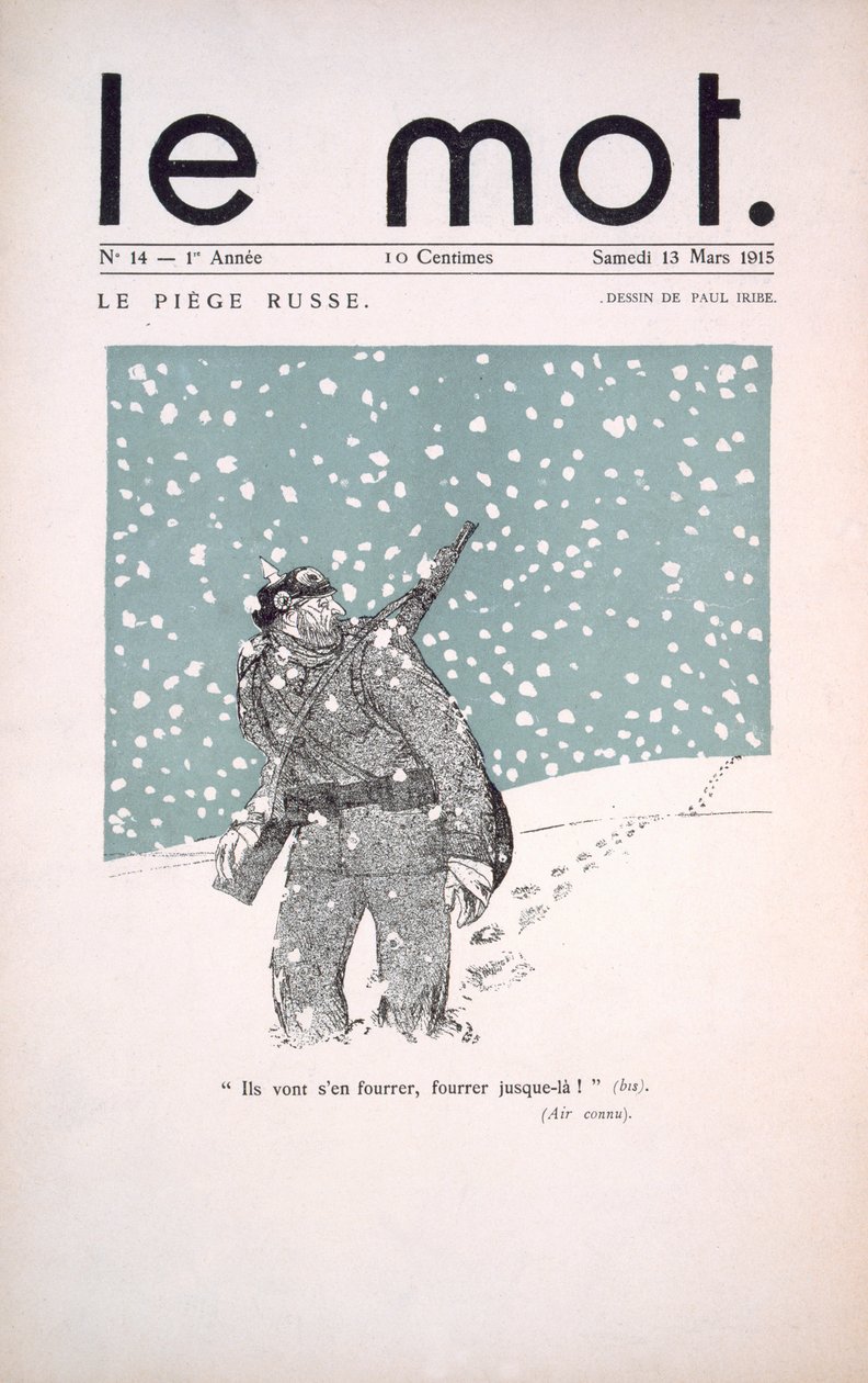 Le Mot -lehden etukansi, maaliskuu 1915 tekijältä Paul Iribe