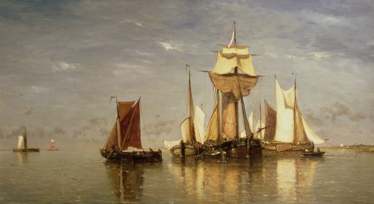 Rauhallinen Scheldt, 1867 tekijältä Paul Jean Clays