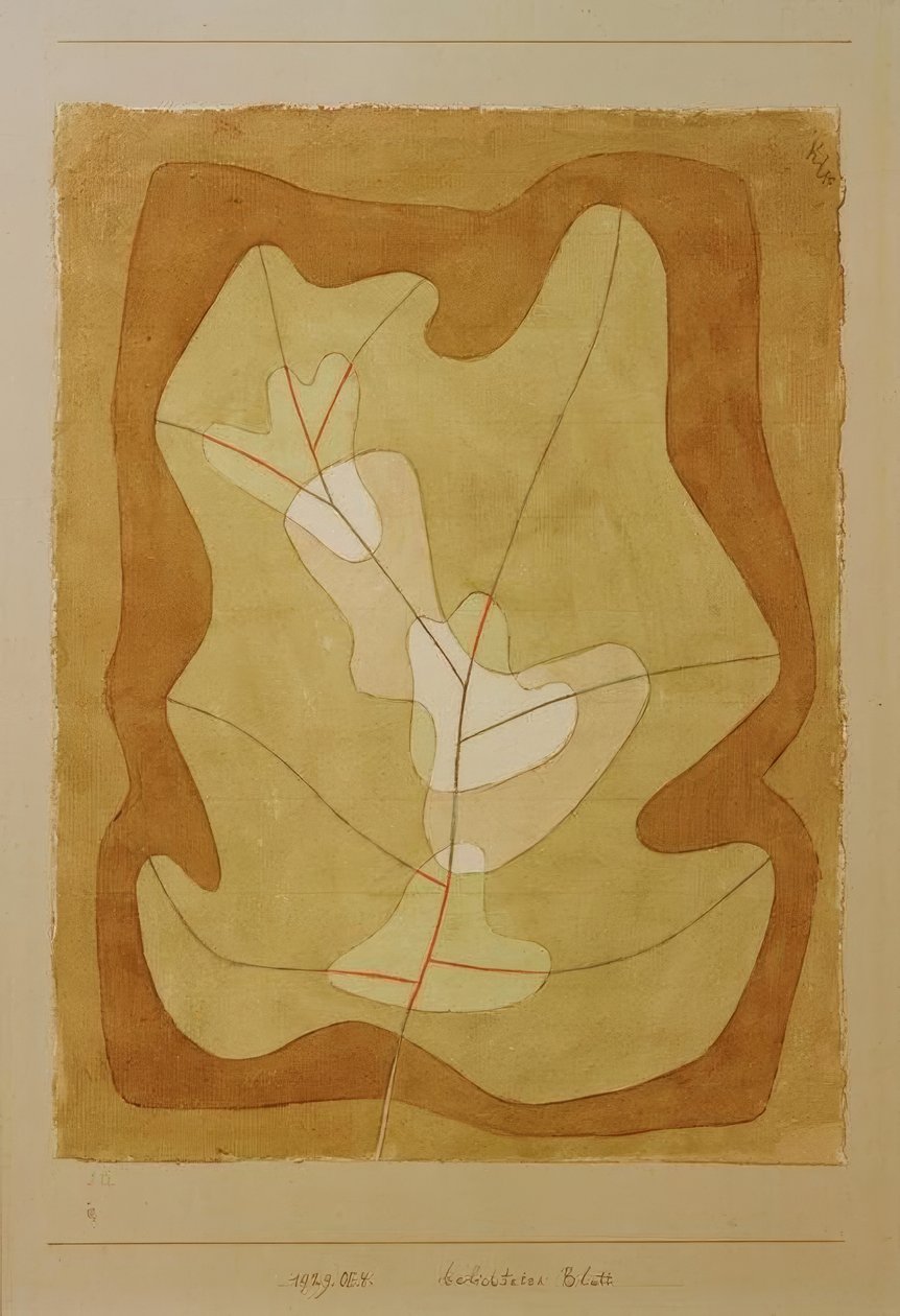 Belichtetes Blatt tekijältä Paul Klee