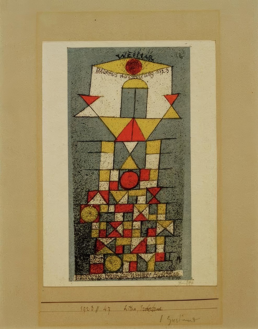 Die erhabene Seite, Weimar Bauhaus-Ausstellung 1923, Bauhau tekijältä Paul Klee