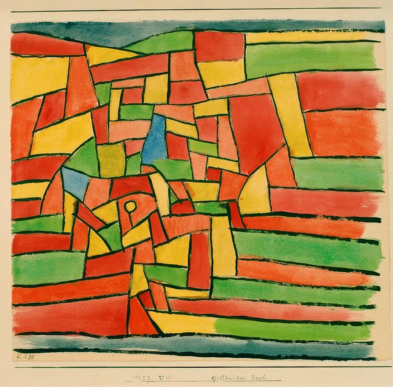 Garten am Bach tekijältä Paul Klee