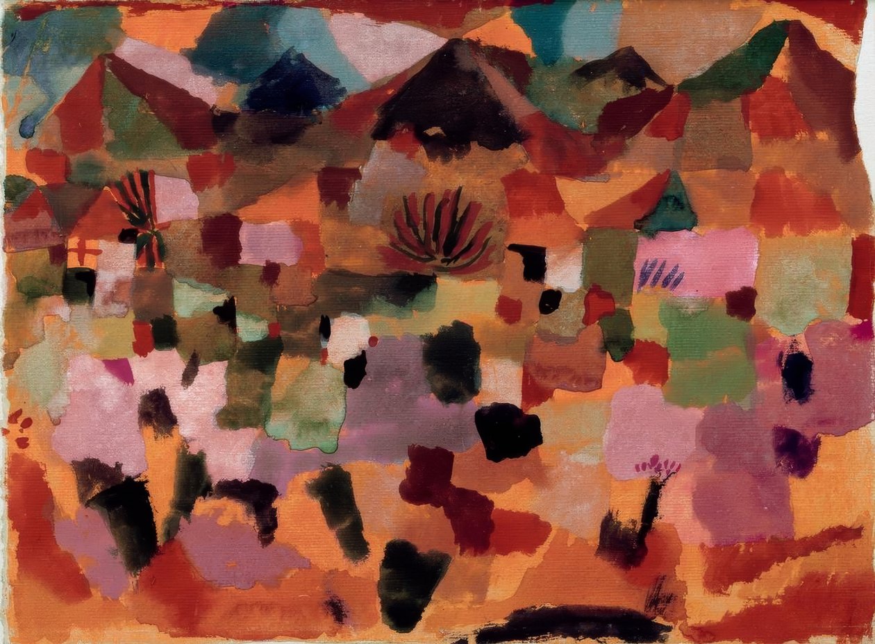 Mit der Bergkette tekijältä Paul Klee