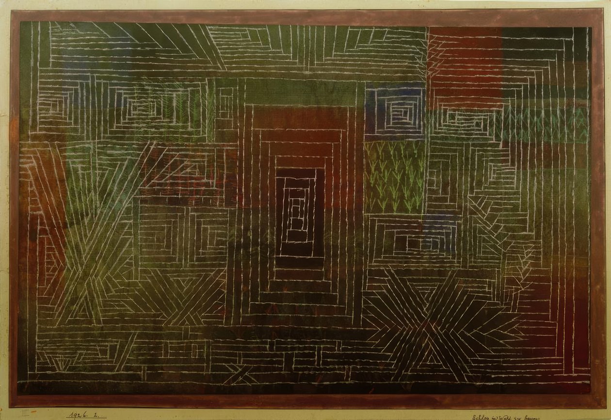 Schloss im Wald zu bauen tekijältä Paul Klee