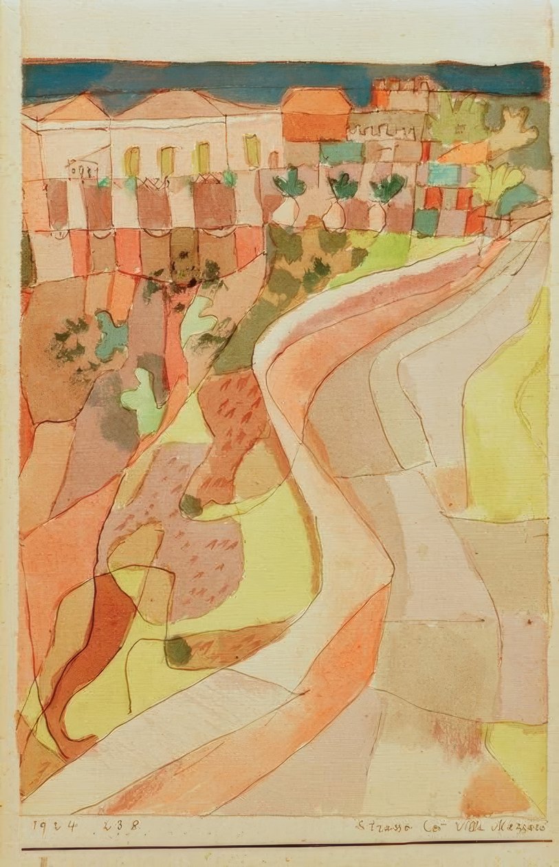 Straße bei Villa Mazzaro tekijältä Paul Klee