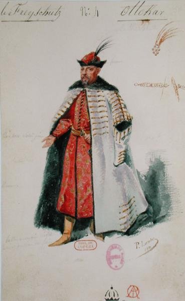 Prinssi Ottocar Carl Maria von Weberin (1786-1826) oopperasta Der Freischutz 1841 (wc paperilla) tekijältä Paul Lormier