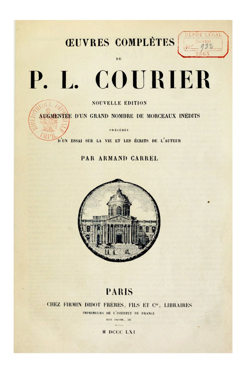 Kuvitus tekijältä Paul Louis Courier