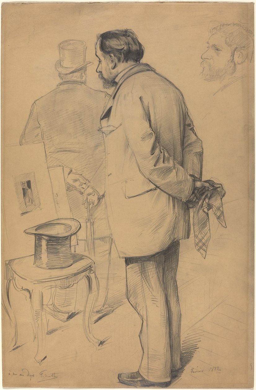 Edgar Degas, 1882 (grafiitti kartongille) tekijältä Paul Mathey